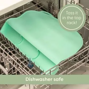 UpwardBaby Silicone Baby & Toddler Placemats - Non-Slip Table Protector for Eating at Home & Restaurants - Baby Essentials - Silicone Placemat