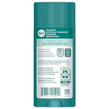 Tom’s of Maine Unscented Aluminum Free Natural Deodorant For Women & Men | Goes on Clear | Odor & ...