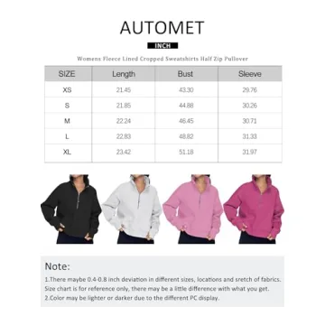 Half Zip Cropped Pullover Hoodies for Women