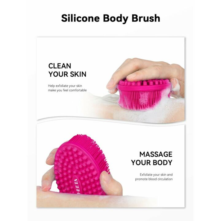 HEETA Silicone Body Scrubber for Gentle Exfoliation
