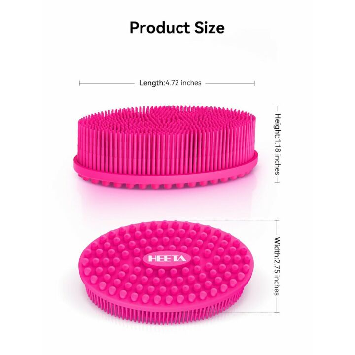 HEETA Silicone Body Scrubber for Gentle Exfoliation