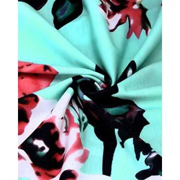 OUGES Halter Dresses for Women Summer Formal Wedding Guest Dress Homcoming Dress A Line Prom Dress(Floral03,M)