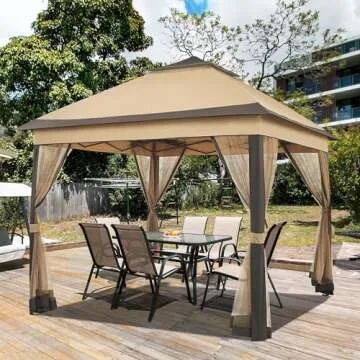 Yaheetech 11x11 Pop Up Gazebo Outdoor Canopy Shelter, Instant Patio Gazebo Sun Shade Canopy Tent wit...