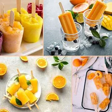 200 Pcs Natural Wooden Food Grade Craft Sticks - Ice Cream Stick - Popsicle - 4.5 inch Length - Suit Crafting, Stirring, Paddle, Waxing, Small Ice Pop Stick for DIY Kids Popcicle - Apremont