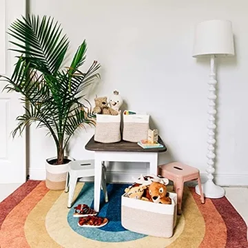 Stylish OrganiHaus Set of 3 Rope Baskets for Home Organization