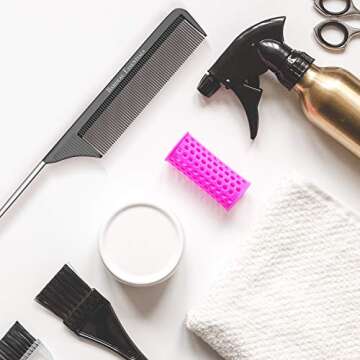 Professional 8.8 Inch Tail Comb (2 Pack) - Black Carbon Fiber And Stainless Steel Pintail - Anti Static And Heat Resistant Teasing Comb - Lightweight Tail Comb For All Hair Types By Bardeau Essentials