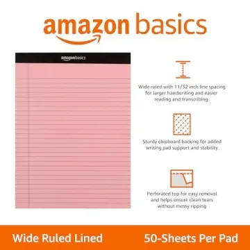 6-Pack Multicolor Wide Ruled Perforated Note Pads