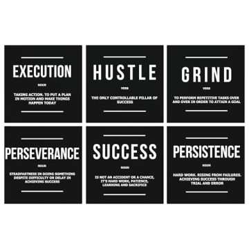 Achieve Your Dreams Canvas Prints Bundle - 6 Motivational Wall Art for Your Office