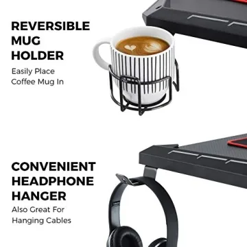 EUREKA ERGONOMIC Z1-S Gaming Desk with RGB LED Lights