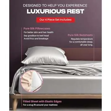 Luxurious Mulberry Silk Bed Sheets Queen Set | SUNDAYSILKS