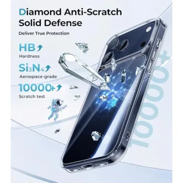 Maledan for iPhone 17 Pro Case - Crystal Clear 17 Pro Phone Case, Shockproof Military Protection Durable Bumper Cover Anti-Yellowing Slim Case for Apple iPhone 17 Accessories Transparent