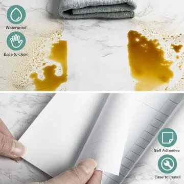 Abyssaly Marble Contact Paper: Stylish Peel and Stick Solution