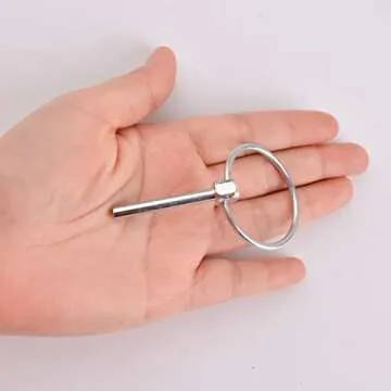 INCREWAY 3/16” Lynch Pin, 10 Pcs Carbon Steel Linch pins with Ring Heavy Duty Quick Release L-Pin Lock for Bike Boat Farm Tractors Trailers Trucks (Dia 4.5mm*Length 36mm)