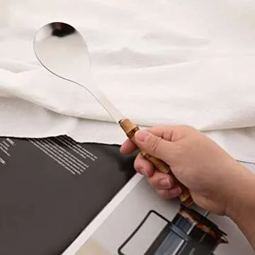 Elegant Uniturcky Bamboo Serving Utensils Set for Dining Experience