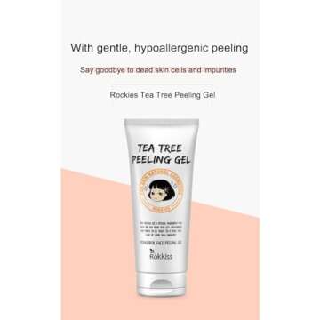 ROKKISS Tea Tree Peeling Gel (4.1fl oz) - Gentle Exfoliating Gel for Face & Body with Natural Cellul...
