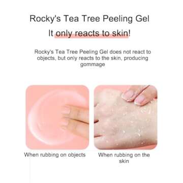 ROKKISS Tea Tree Peeling Gel (4.1fl oz) - Gentle Exfoliating Gel for Face & Body with Natural Cellulose, Remove Impurities for Smooth Skin, Korean Skin Care. Cica, Licorice & Aloe Vera Extracts.