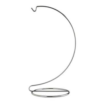 Creative Hobbies® 10 Inch Chrome Ornament Display Stands - Elegant Wire Hangers for Ornaments & Ter...