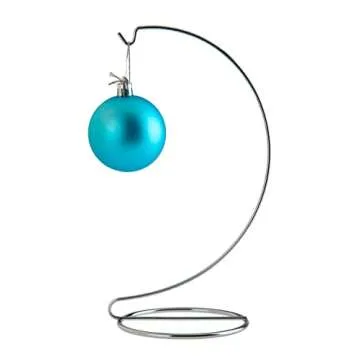 Creative Hobbies® 10 Inch Chrome Ornament Display Stands - Elegant Wire Hangers for Ornaments & Terrariums | Pack of 3