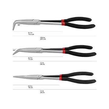 Amazon Basics Long Reach Pliers Set - 3 Pieces