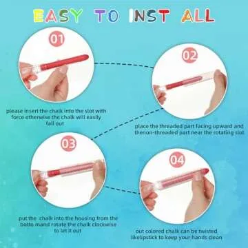 HNXAZG Twistable Dustless Chalk Set - 12 Colors Available