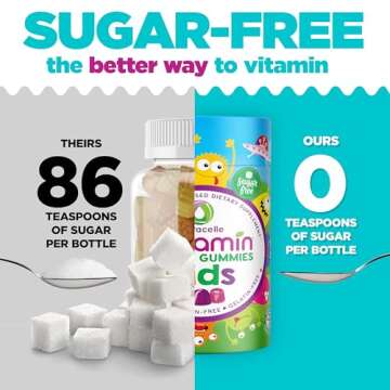 Nutracelle NUTRAMIN Sugar-Free, Allergen-Free 100% Vegan Gummy Multivitamins for Kids - Great Tasting Natural Gummies Your Kids Will Love - 90 Count Bottle