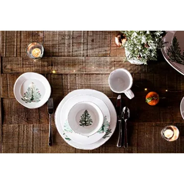Vietri Lastra Holiday Collection Italian Dinnerware Sets (Salad Plates, Set of 4)