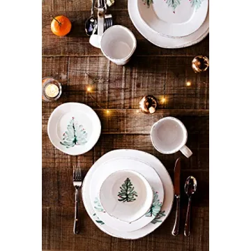 Vietri Lastra Holiday Collection Italian Dinnerware Sets (Salad Plates, Set of 4)