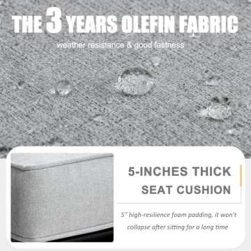 LayinSun Aluminum 4 Pieces Patio Furniture Set