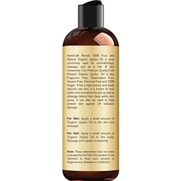 Handcraft Blends Organic Jojoba Oil - Pure Cold-Pressed Oil
