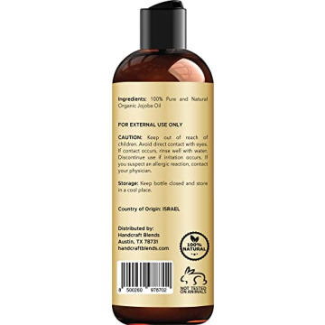 Handcraft Blends Organic Jojoba Oil - Pure Cold-Pressed Oil