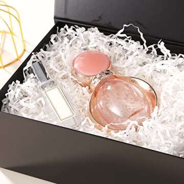 JINGUAN 1/2 LB White Crinkle Cut Paper Shred Filler, Shredded Paper for Gift Baskets, Crinkle Paper for Gift Packaging