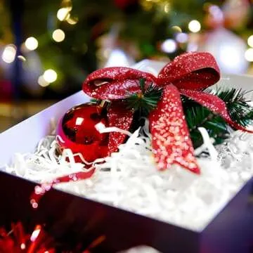 JINGUAN White Crinkle Cut Paper Shred Filler for Gifts