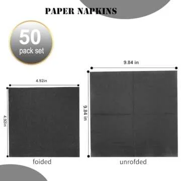 50 Pack Beverage Napkins - Disposable & Eco-friendly