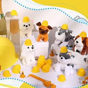 25 Miniature Construction Hats for Parties & Decorations