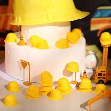 25 Miniature Construction Hats for Parties & Decorations