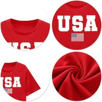 American Flag Crop Tops Women USA Crop Shirt Patriotic 4th of July Tee Memorial Day Tshirt Girls Crop Tops