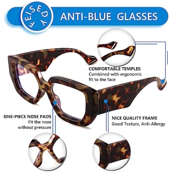 FEISEDY Blue Light Blocking Glasses for Women | Stylish and Functional