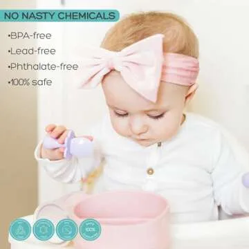 Grabease Toddler Spoons and Forks - Baby Fork and Spoons - BPA-Free & Phthalate-Free for Baby & Toddler - 1 Set, Orange - Baby Self Feeding Spoon - Baby Cutlery Set