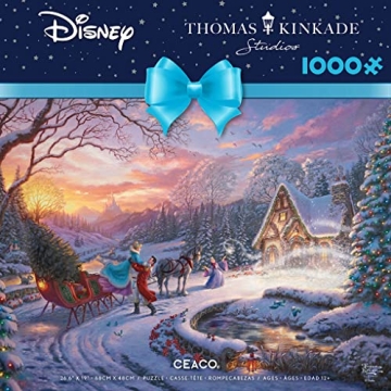 Ceaco Thomas Kinkade Disney Holiday Jigsaw Puzzle 1000 Pieces