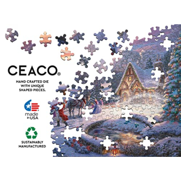 Ceaco Thomas Kinkade Disney Holiday Jigsaw Puzzle 1000 Pieces