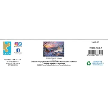 Ceaco Thomas Kinkade Disney Holiday Jigsaw Puzzle 1000 Pieces