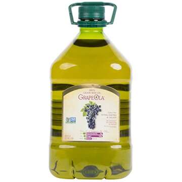GrapeOla Grapeseed Oil - 3 Liter - Organic & Versatile Cooking Oil