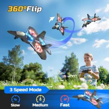 Foam Drone RC Airplane for Kids - Remote Control Flying Toy with Lights