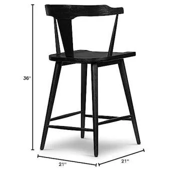 Poly & BARK Stylish Enzo Counter Stool in Black