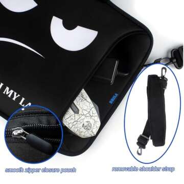 BRILA 15 inch Laptop Sleeve Tote Bag – Waterproof Neoprene Soft Carrying Case Cover bag with handl...