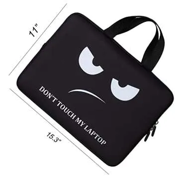 BRILA 15 inch Laptop Sleeve Tote Bag – Waterproof Neoprene Soft Carrying Case Cover bag with handle for 13.5 14 14.1 14.5 15 15.2 15.6 inches Apple Macbook/Asus/Acer/Samsung/DELL/HP/Lenovo/Sony/RCA