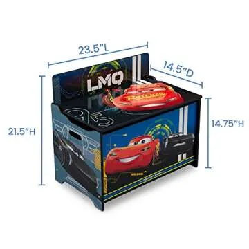 Delta Children Deluxe Toy Box, Disney/Pixar Cars