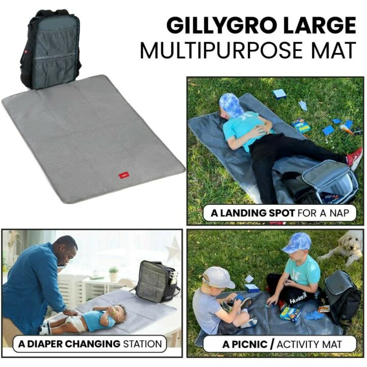 GillyGro 1 Backpack Baby Bag with Changing Pad and More