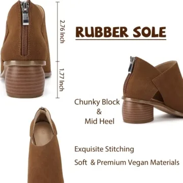 LAICIGO Womens Chunky Heeled Sandals - Peep Toe Design