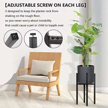 YueTong Adjustable Metal Plant Stand for Indoor Use